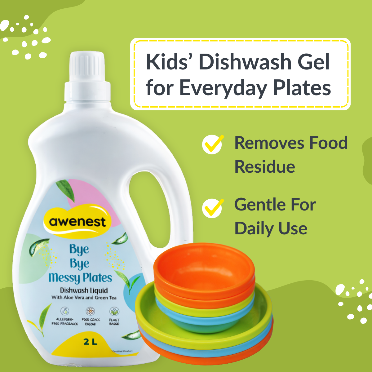 Diwali Cleaning Combo - 2 Liter Dishwash, 1.8 Liter Laundry, Magic Eraser Pack of 4, Microfiber Cleaning Cloth - Pack of 2