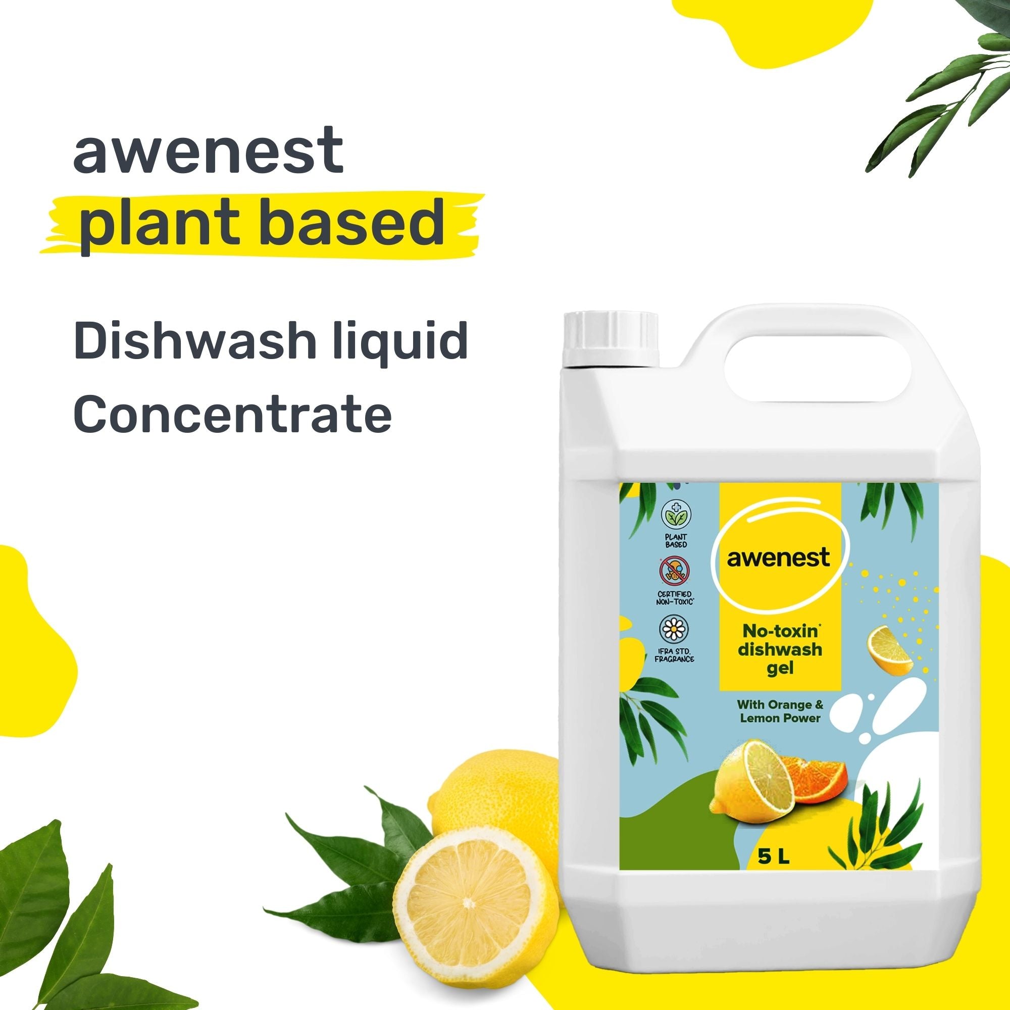 No-toxin Dishwash with Orange and Lemon | Plant-based