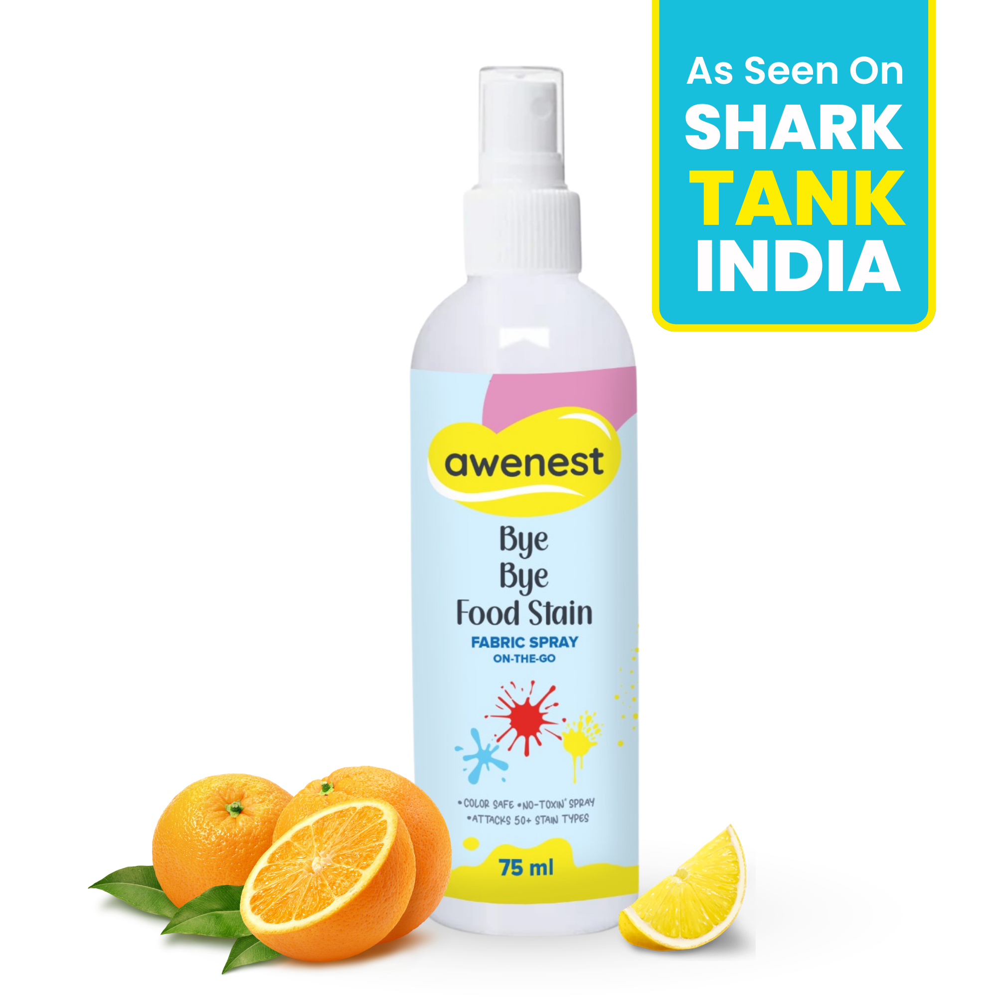 Instant Food Stain Remover Fabric Spray - awenest Bye Bye Food Stain, works on 50+ Food and Blood Stains on-the-go for combos