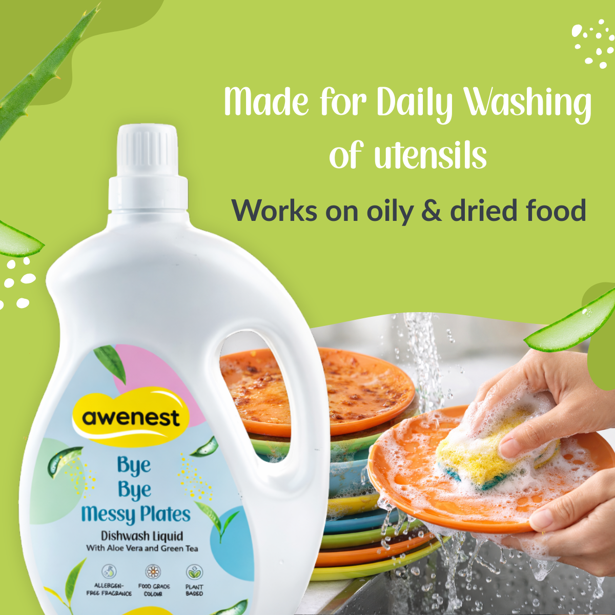 No- Toxin Dishwash - Bye Bye Messy Plates | Plant-based