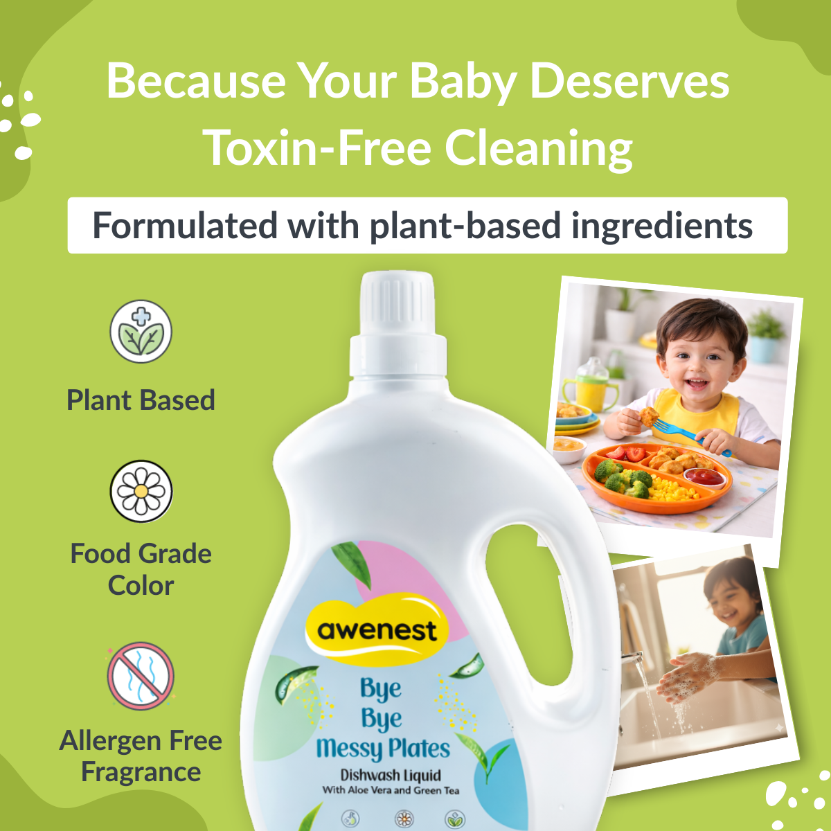 No- Toxin Dishwash - Bye Bye Messy Plates | Plant-based