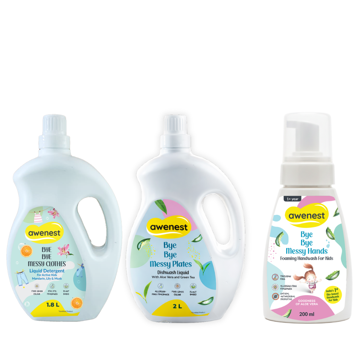 Everyday Clean Trio - 1.8 Liter Laundry, 2 Liter Dishwash, 200 ml Handwash