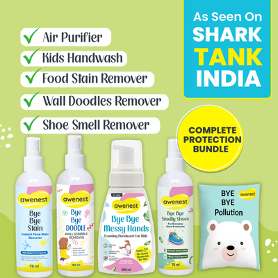 Complete Protection Bundle - Bye Bye Stain + Bye Bye Doodle + Bye Bye Pollution + Bye Bye Messy Hands + Bye Bye Smelly Shoes