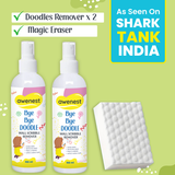 Bye Bye Doodle - Wall Scribble Remover, works on crayon, pen, sketch pen marks - Combo