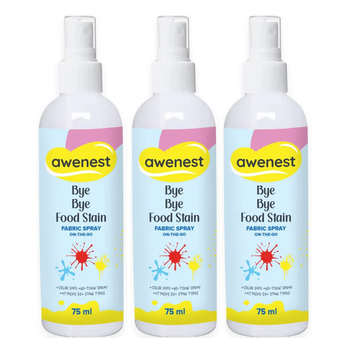 Instant Food Stain Remover Fabric Spray - awenest Bye Bye Food Stain, works on 50+ Food and Blood Stains on-the-go awenest
