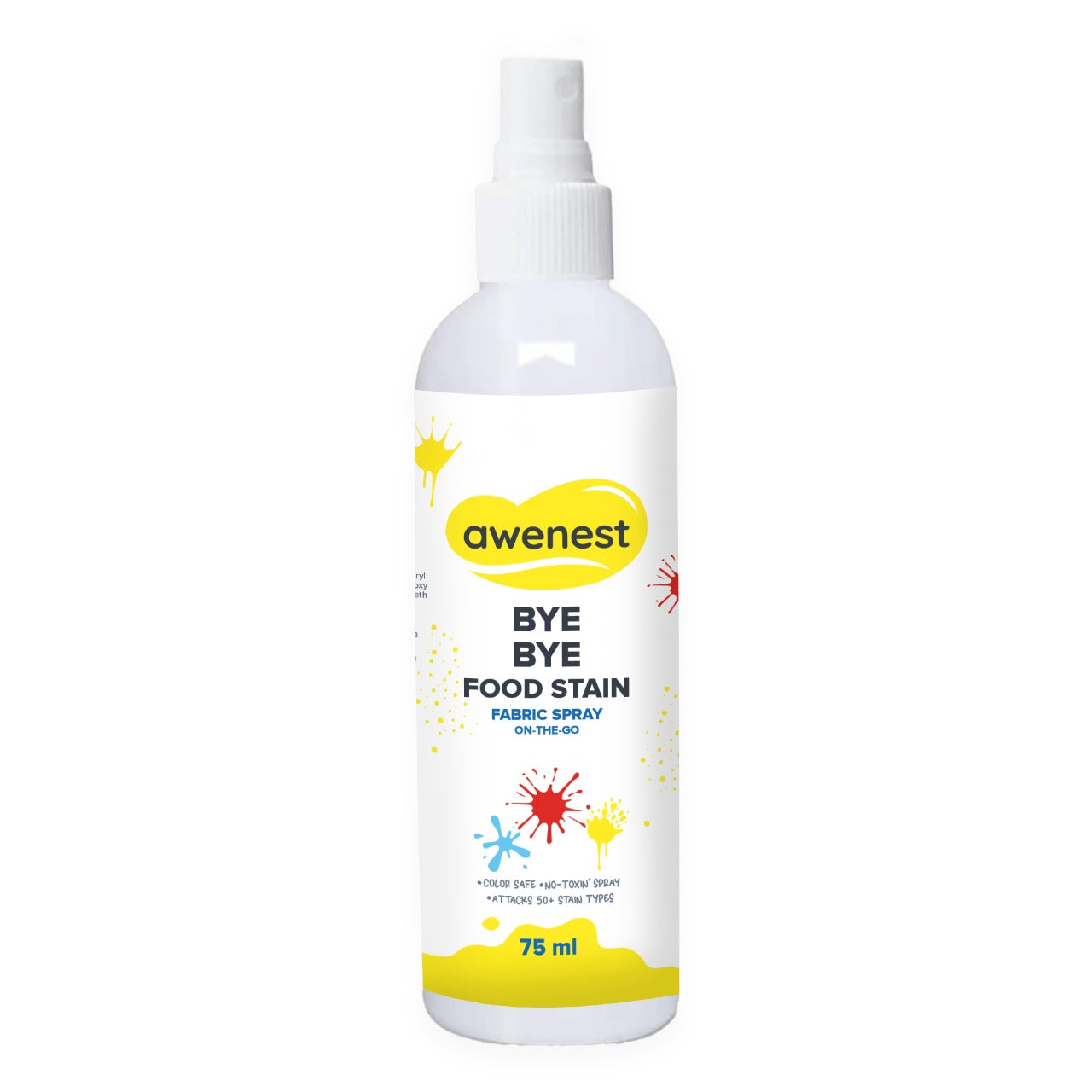Instant Food Stain Remover Fabric Spray - awenest Bye Bye Food Stain, works on 50+ Food and Blood Stains on-the-go