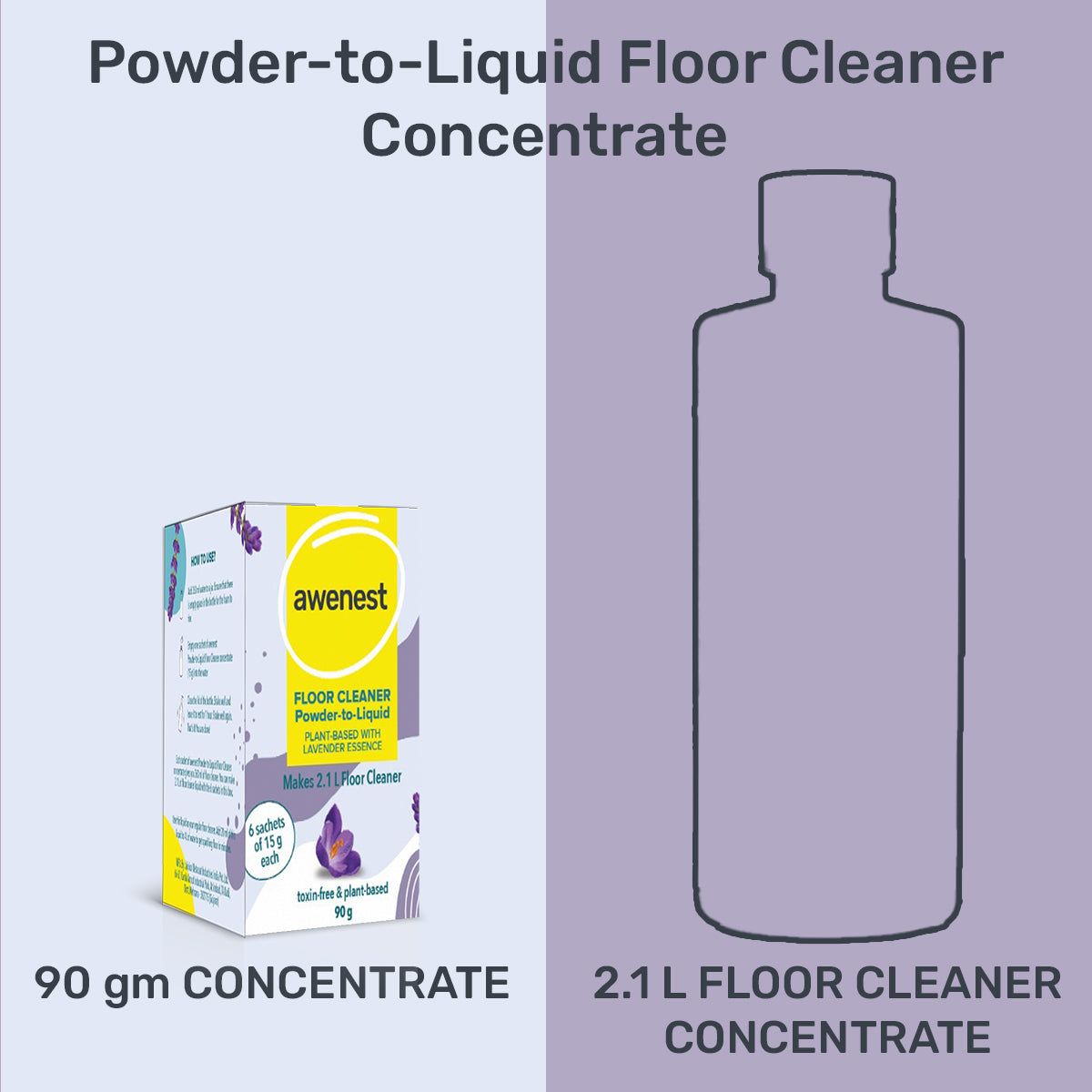 awenest No-toxin powder to liquid disinfectant floor cleaner