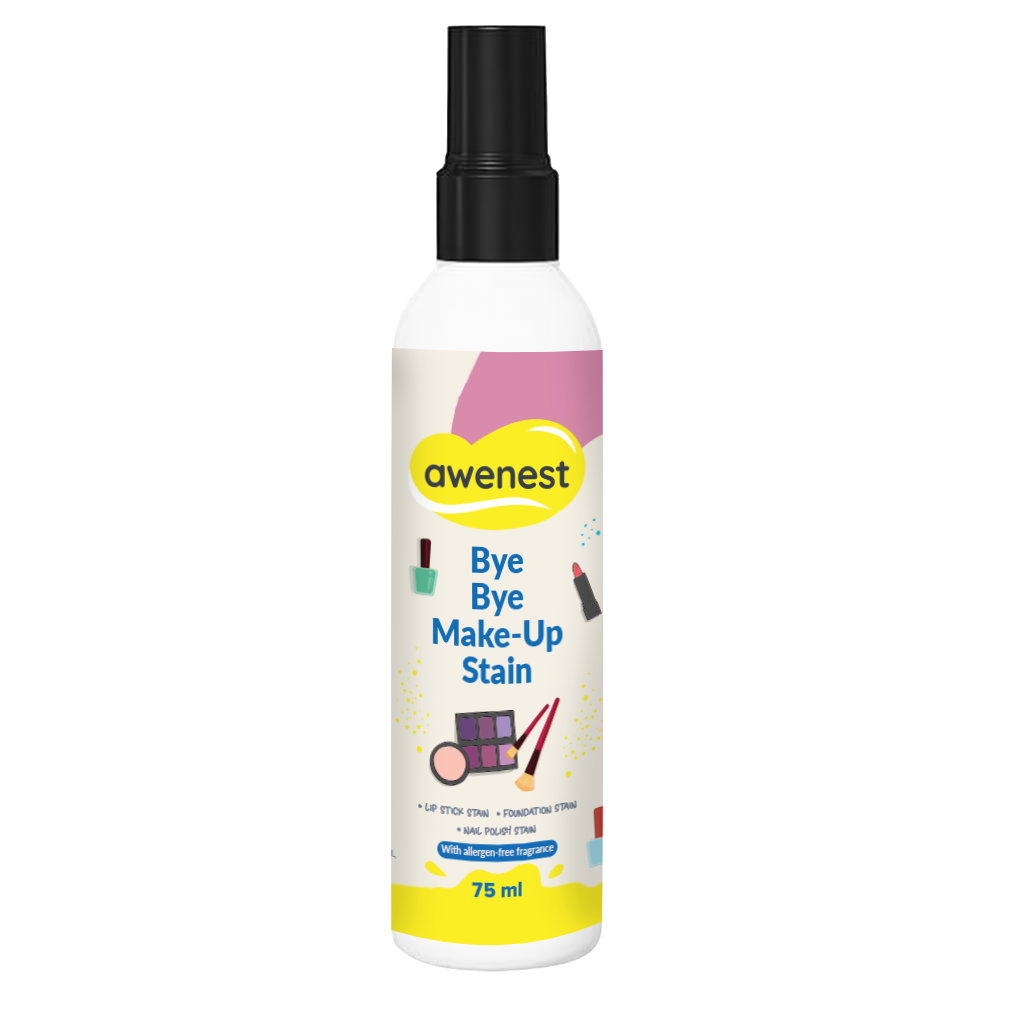 Instant Makeup Stain Remover - awenest Bye Bye Makeup Stain - Fabric Stain Remover | For Makeup Stains on Fabrics - Lipstick, Foundation, Nail Polish and More, 75 ml